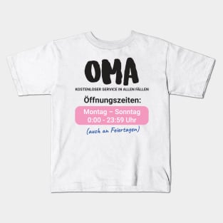 Oma kostenloser Service in allen Fällen Kids T-Shirt